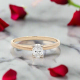 14k Yellow Gold Diamond Solitaire Engagement Ring