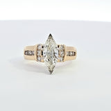 14k Yellow Gold Diamond Engagement  Ring