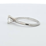 1.12CT. Diamond Solitaire Engagement Ring in 18k White Gold, Size 7.75