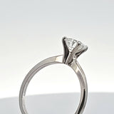1.12CT. Diamond Solitaire Engagement Ring in 18k White Gold, Size 7.75