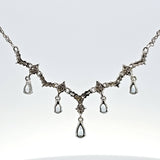 1.15 CTW Aquamarine and Diamond Necklace in 14k White Gold
