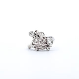 14kt white gold diamond fashion ring