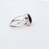 Sterling Silver Dendritic Fern Agate Ring, Size 7