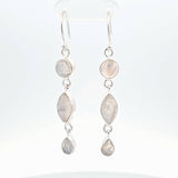 Sterling Silver Rainbow Moonstone Earrings