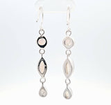 Sterling Silver Rainbow Moonstone Earrings