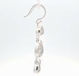 Sterling Silver Rainbow Moonstone Earrings