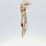 0.76 CTW Diamond Pointed Dangle Earrings in 14k Yellow Gold