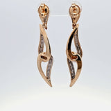 0.76 CTW Diamond Pointed Dangle Earrings in 14k Yellow Gold