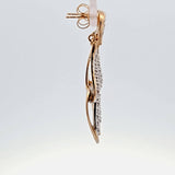 0.76 CTW Diamond Pointed Dangle Earrings in 14k Yellow Gold