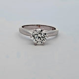 1.68CT. Round Brilliant Cut Diamond Solitaire Engagement Ring in 14k White Gold, Size 7.5