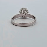 1.68CT. Round Brilliant Cut Diamond Solitaire Engagement Ring in 14k White Gold, Size 7.5