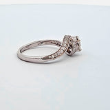 1.12 CTW Diamond Engagement Ring in 14k White Gold, Size 7