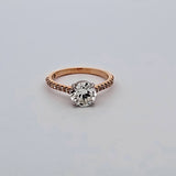 1.61 CTW Diamond Engagement Ring in 14k Gold and Platinum, Size 7