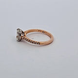 1.61 CTW Diamond Engagement Ring in 14k Gold and Platinum, Size 7