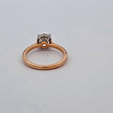 1.61 CTW Diamond Engagement Ring in 14k Gold and Platinum, Size 7