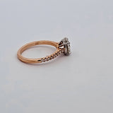 1.61 CTW Diamond Engagement Ring in 14k Gold and Platinum, Size 7