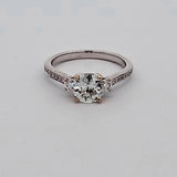 1.44 CTW Diamond Engagement Ring in 14k White Gold, Size 6.5