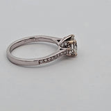 1.44 CTW Diamond Engagement Ring in 14k White Gold, Size 6.5