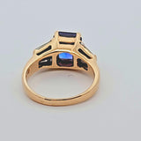 1.60CT. Tanzanite and Diamond Ring in 14k Yellow Gold, Size 6.5