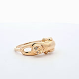Diamond Cat Ring in 14kt Yellow Gold, Size 10