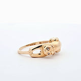 Diamond Cat Ring in 14kt Yellow Gold, Size 10