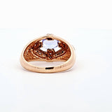 0.61CT. Tanzanite and Diamond Ring in 14kt Yellow Gold, Size 7.75