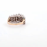2 CTW Diamond Pryamind Cluster Ring in 14kt Yellow and White Gold, Size 6.5