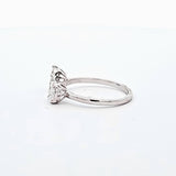 0.52 CTW Diamond Toi Et Moi Ring in 14k White Gold, Size 7.5