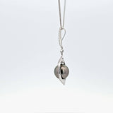 0.30 CTW Diamond and Pearl Pendant Necklace in 18kt White Gold