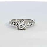 18k White Gold Diamond Engagement Ring 