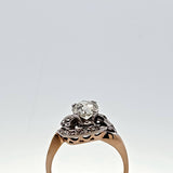 2.04 CTW Old Mine Cut Diamond Engagement Ring in 14k Yellow Gold-Size 10