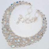 Sterling Silver Rainbow Moonstone Necklace