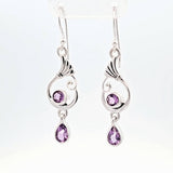 Sterling Silver Amethyst Gemstone Earrings