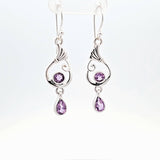 Sterling Silver Amethyst Gemstone Earrings