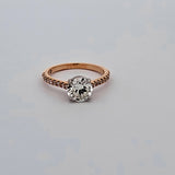 1.61 CTW Diamond Engagement Ring in 14k Gold and Platinum, Size 7