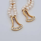 Fresh Water Pearl and Diamond Bracelet in 18k Yellow Gold
