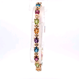 11.42 CTW Pear Cut Multi-Gem Bracelet in 14k Yellow Gold