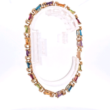 11.42 CTW Pear Cut Multi-Gem Bracelet in 14k Yellow Gold