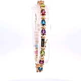 11.42 CTW Pear Cut Multi-Gem Bracelet in 14k Yellow Gold