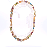 11.42 CTW Pear Cut Multi-Gem Bracelet in 14k Yellow Gold