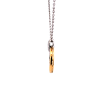 0.43 CTW Geometric Double Circle Diamond Pendant Necklace in 14k and 18k Gold
