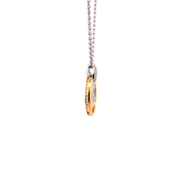 0.43 CTW Geometric Double Circle Diamond Pendant Necklace in 14k and 18k Gold