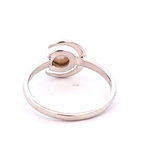 Sterling Silver Pearl Crescent Moon Ring, Size 8.75