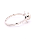 Sterling Silver Pearl Crescent Moon Ring, Size 8.75