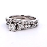 Diamond Engagement Ring Set in 14k White Gold