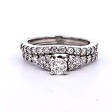 Diamond Engagement Ring Set in 14k White Gold