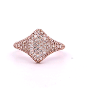 1.14 CTW Diamond Ring in 18k Rose Gold, Size 6.5