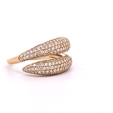 1.30 CTW Diamond Bypass Ring in 18k Yellow Gold, Size 7