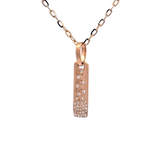 14K Gold Diamond Sprinkle Bar Necklace - 0.14ct