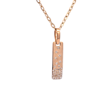 14K Gold Diamond Sprinkle Bar Necklace - 0.14ct